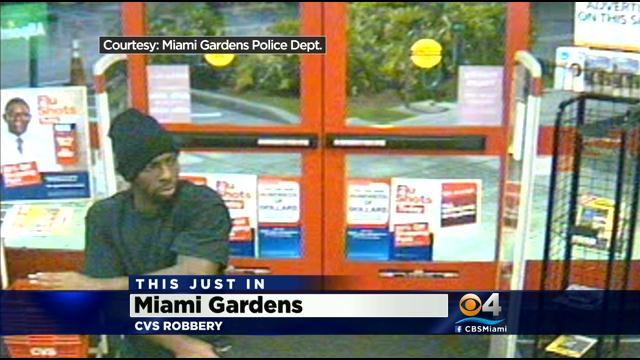 Surveillance Camera Captures Cvs Robbery Cbs Miami